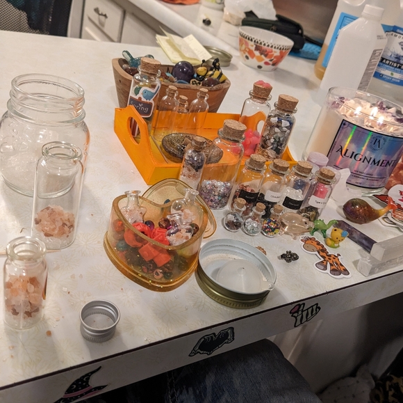 Mini Glass Potion Bottles Tiny Crystal Charms Add On To Any Bundle $5 Each! - Picture 13 of 15